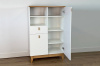 Комод 2 Хюгге белое дерево/дуб крафт золотой/белый матовый